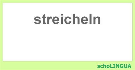 englisch streicheln